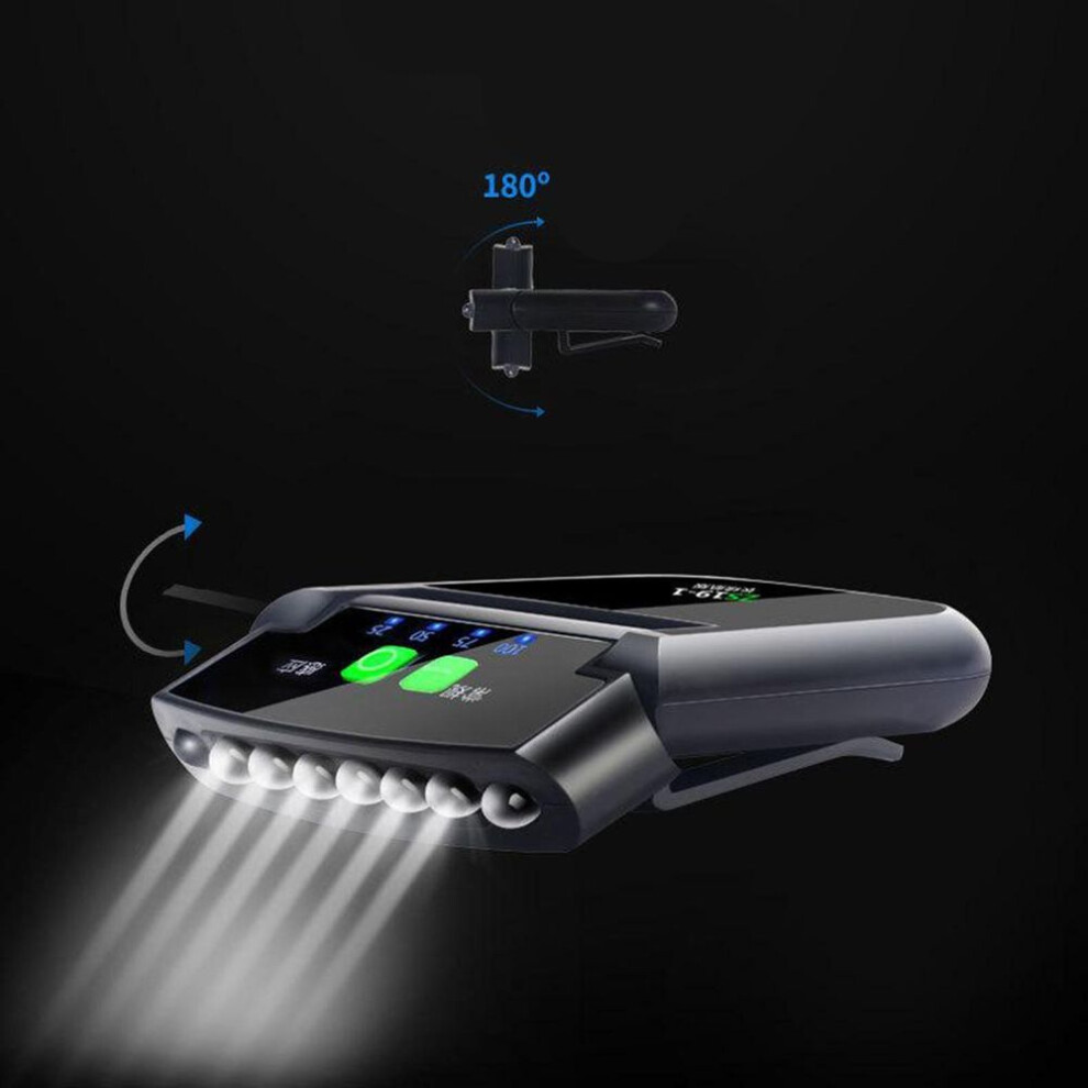 Night Safety Clip on 6 LED Head Cap Brim Light Fishing Camping Hunting Outdoor Lamp Torch