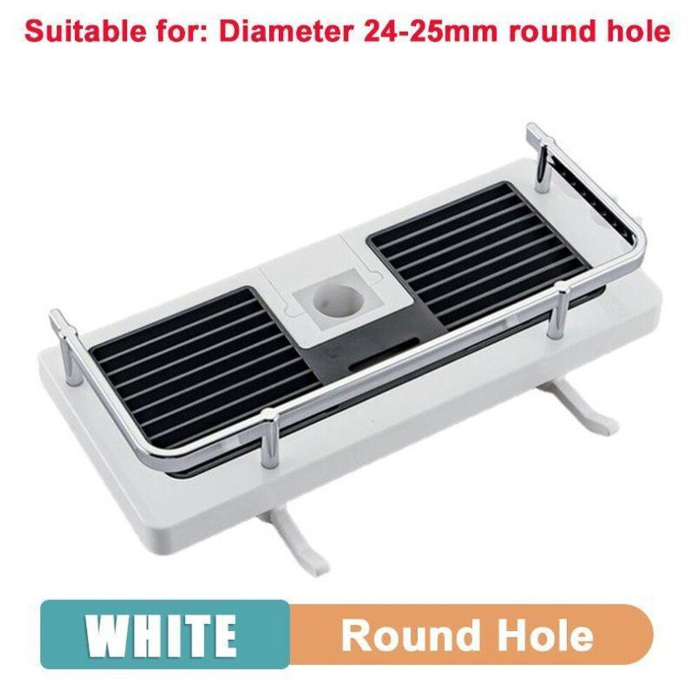(white) Bathroom Shower Storage Holder  Shelves Shampoo Tray Stand No Drilling Lifting Bathroom Shower Storage Rack Organizer