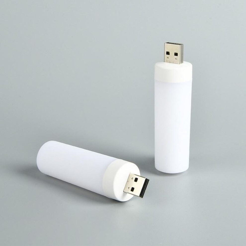 (white) 1 Pcs Usb Ambient Light Led Flame Flashing Candle Light Book Light For Power Bank Camping Lighting Hmm