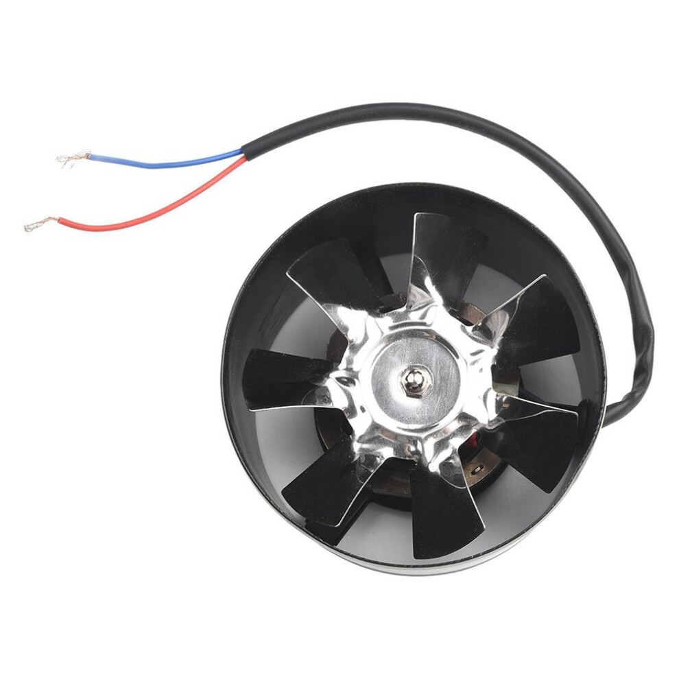 (black) 100 Mm Extractor Fan, Smoke Extractor Duct Fan 140 M3/h Inline Pipe Fan Quiet