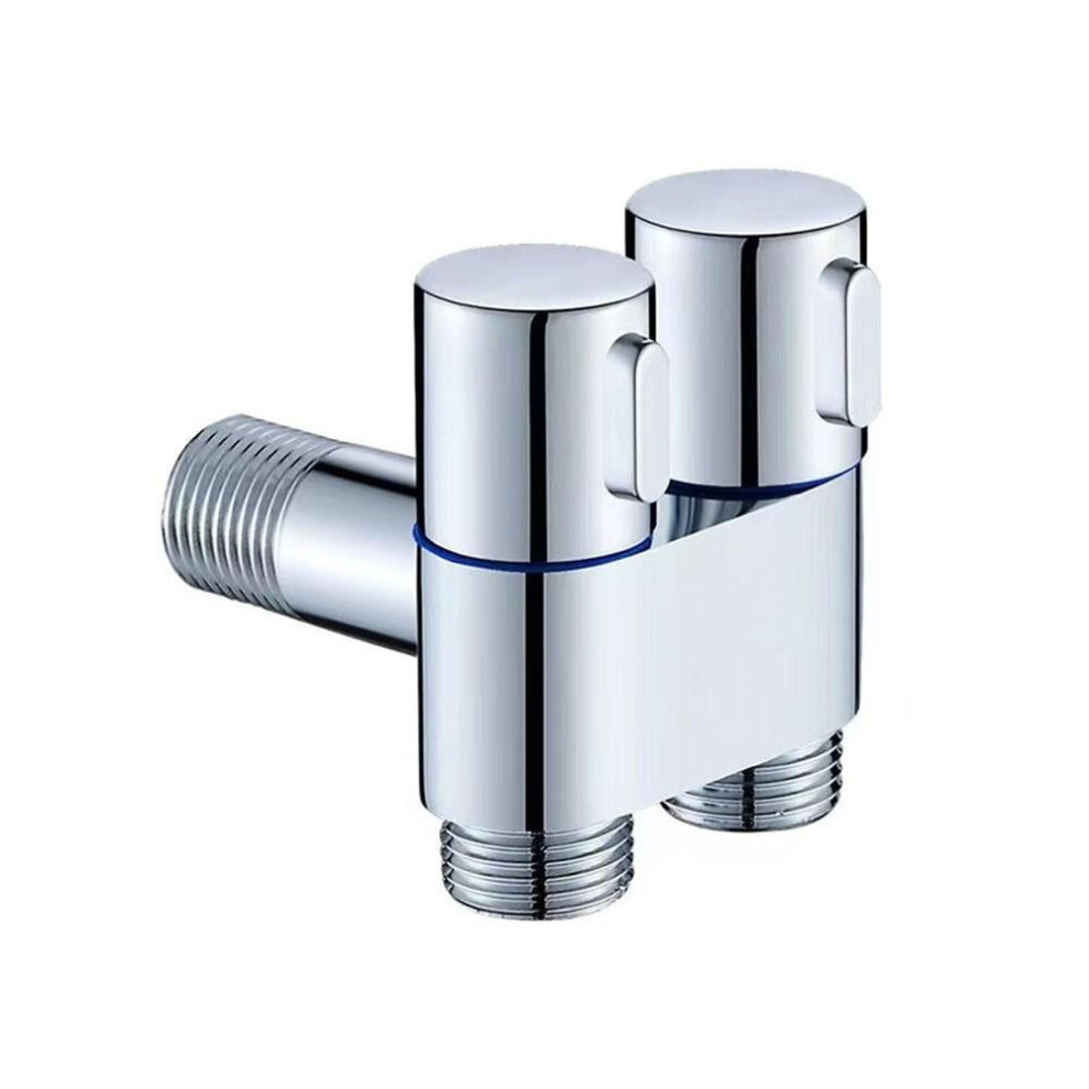 G1/2 1-In 2-Out Double cControl Washing Machine Faucet Toilet Triangle Valve