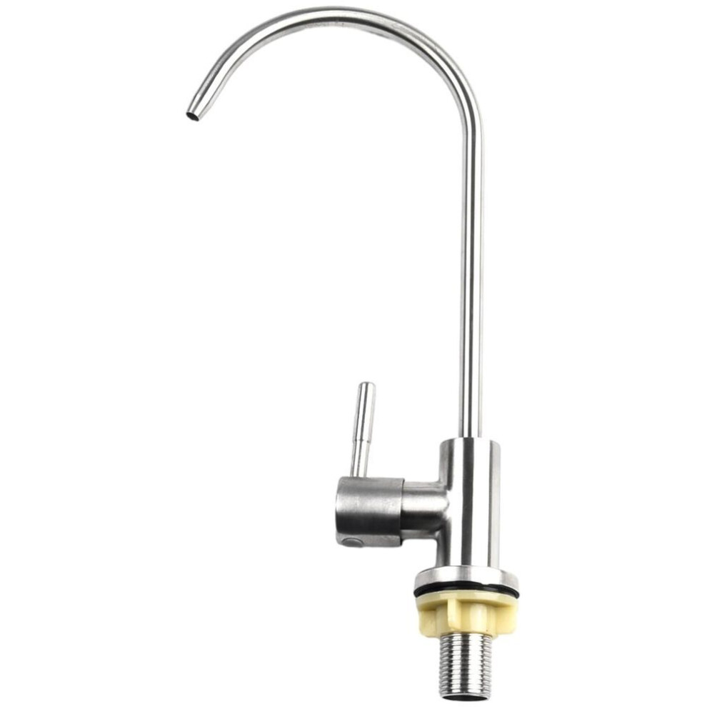 (silver) G1/2 Gooseneck Water Purifier Faucet Reverse Osmosis Drinking Water Filter