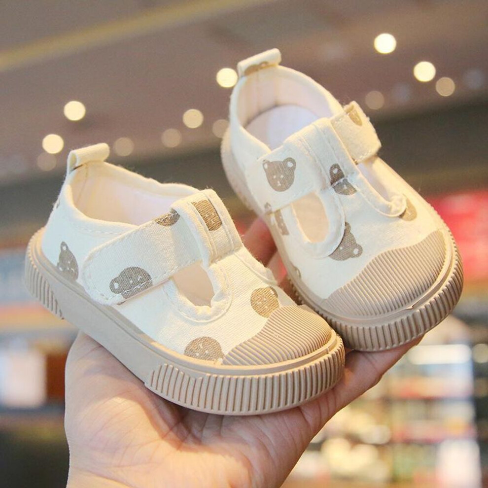(beige, 24) Spring Summer New Baby Toddler Boy Shoes Soft Comfortable Canvas Shoes First Walker Girls Cloth Shoes Sneakers Board Shoes