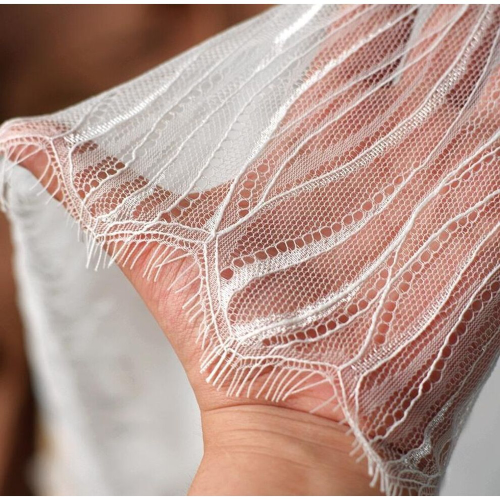 3 meters, Special Offer 1.5 m Wide 3 m Long Wavy Eyelash Edge Lace Fabric Diy Handmade Lace Fabric Fabric