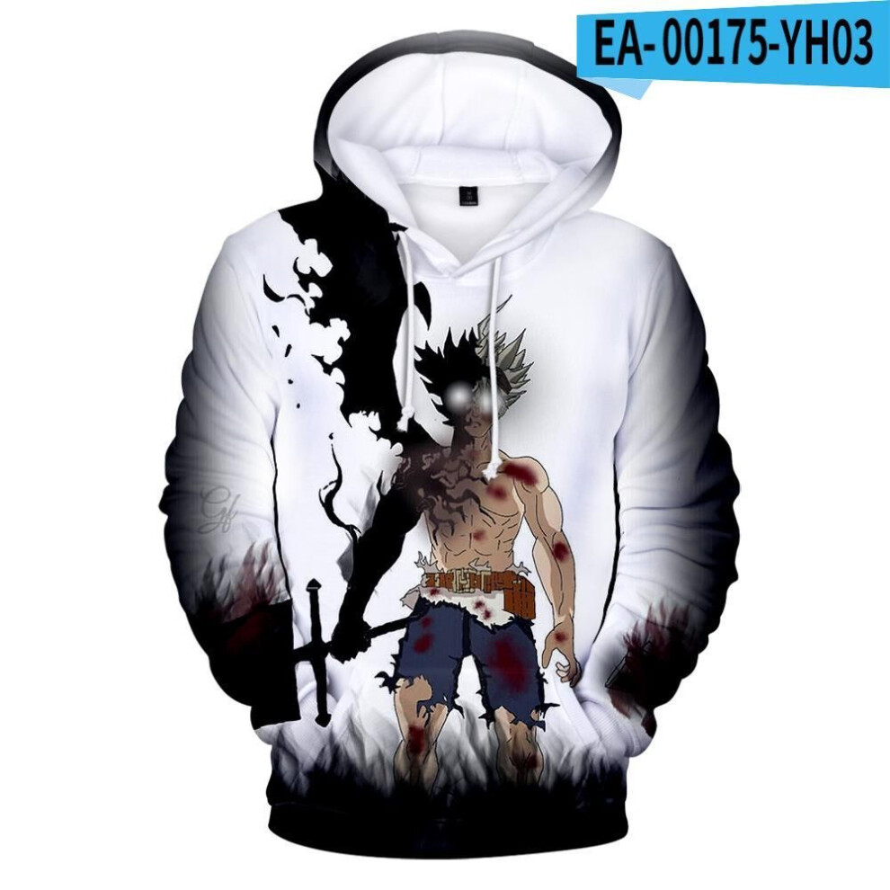 (S, as the picture) Kids Tracksuits Black Clover Hoodie Men&apos;s Women&apos;s Sweatshirts Kids Hoodie Boys/girls Black Clover Sweatshirts Anime Clothes