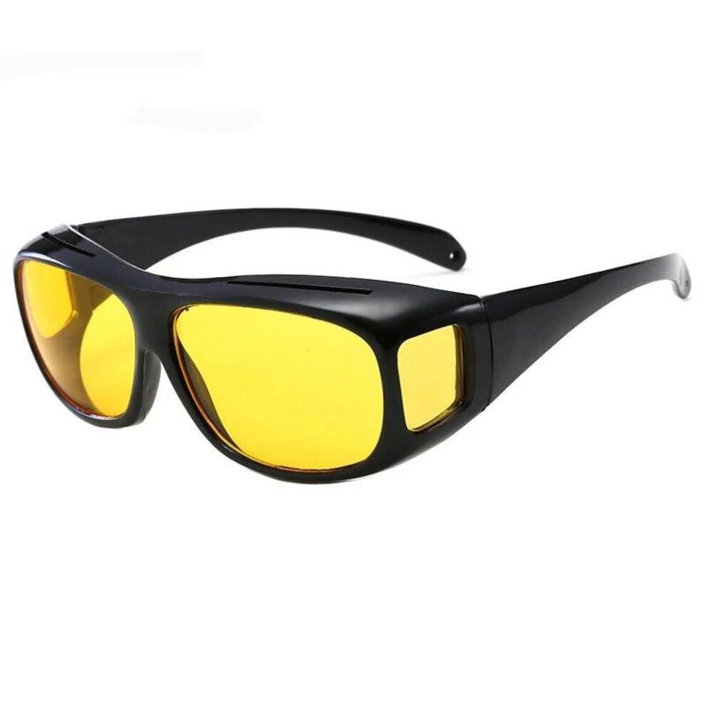 (yellow) Night Vision Sunglasses Car Night Driving Glasses Driver Goggles Unisex Sun Glasses Uv Protection Sunglasses Eyewear