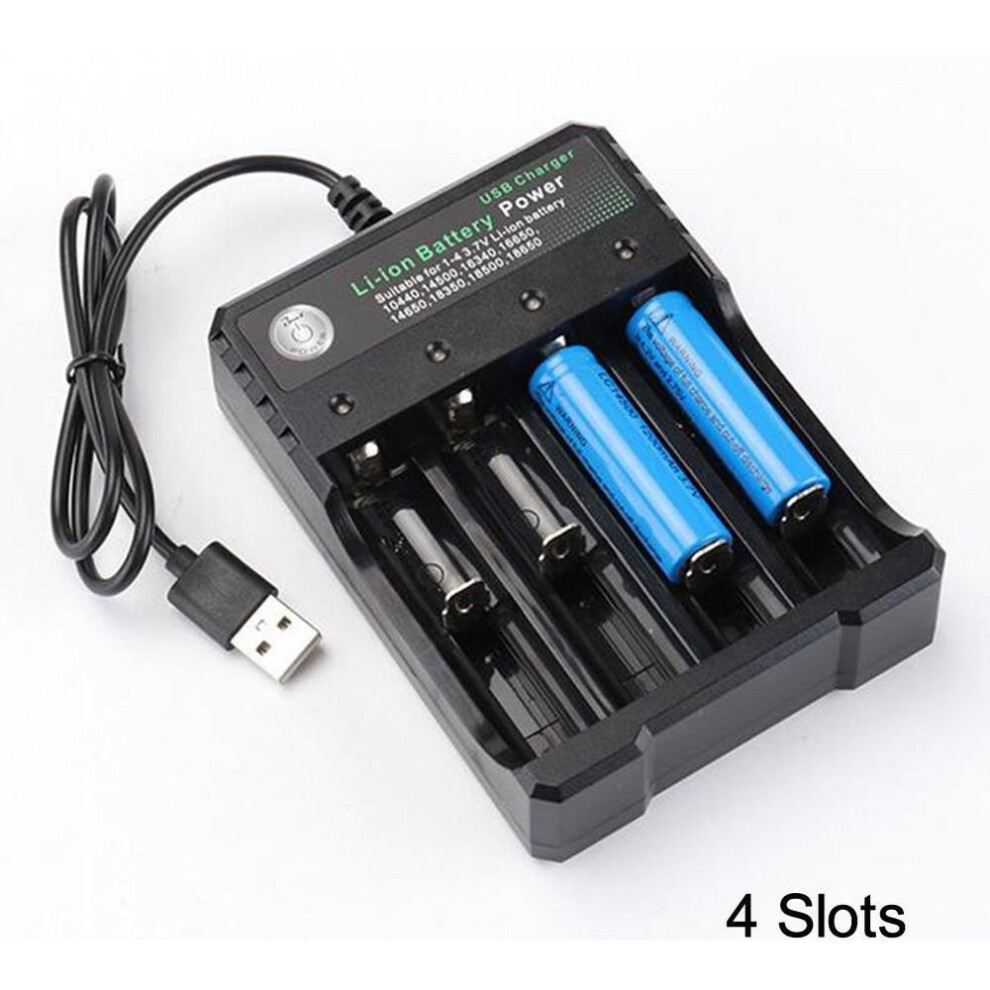 (4 slots) Usb Li-ion Battery Charger For 18650 18500 16340 14500 26650