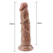 (Size:20cm*4cm) Soft Realistic Dildo Sex Toys for Couples Women Men Anal Masturbator