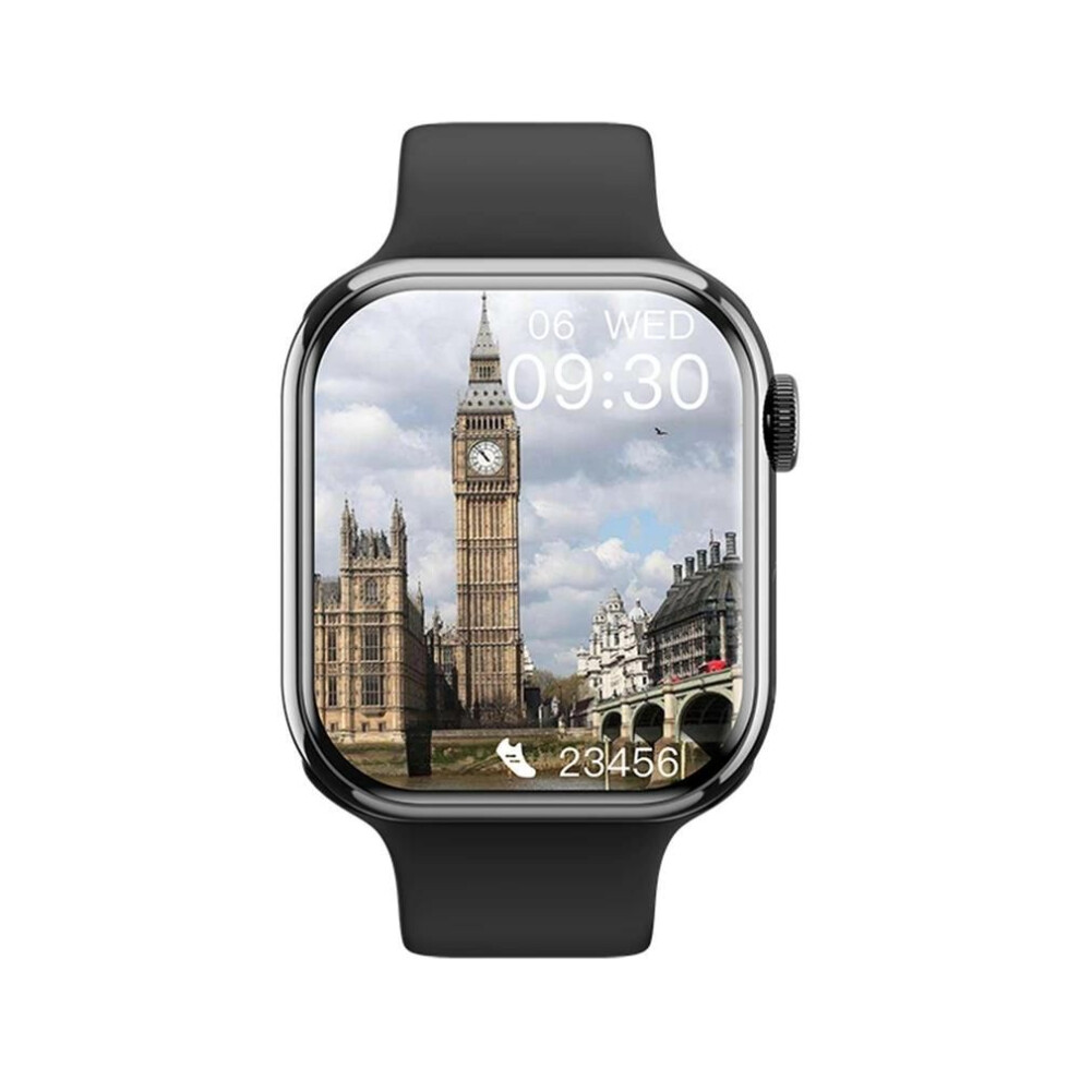 (black) New Smart Watch 9 Wireless Charging Smartwatch Bluetooth Calls Men Women Watches Fitness Bracelet Custom Watch Face For Apple