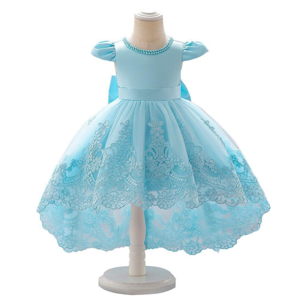 (blue, 110) Christmas Princess Dress For Girls Children Costume Long Sleeve Sequin Wedding Evening Kids Girl Birthday Party Dresses