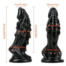 (black) MoDi Animal Dick Dragon Dildo Dinosaur Scales Penis Big Suction Cup Adult Anal Sex Toys for Women Men