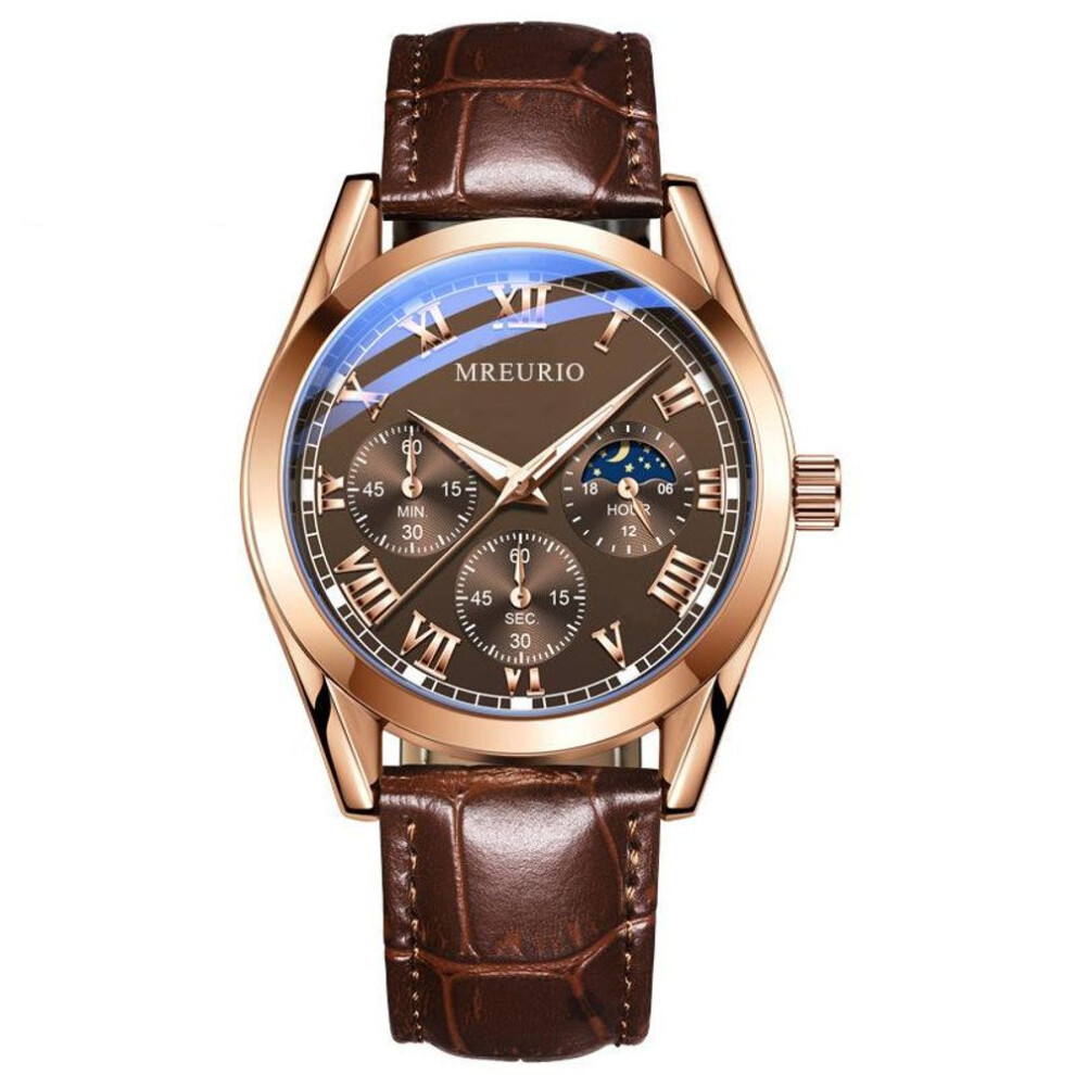(brown) Classic Men&apos;s Watches Fashion Style Top Brand Man&apos;s Quartz Wristwatches New Style Best Gifts Clock For Male, Family, Friend
