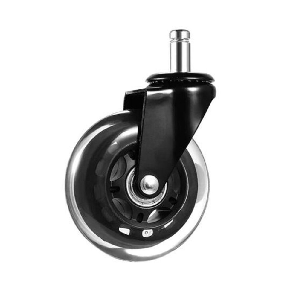 Heavy-Duty Office Chair Wheels Quiet Chair Casters Smooth Rolling Floor Protection Swivel PU Casters for Coworking Spaces