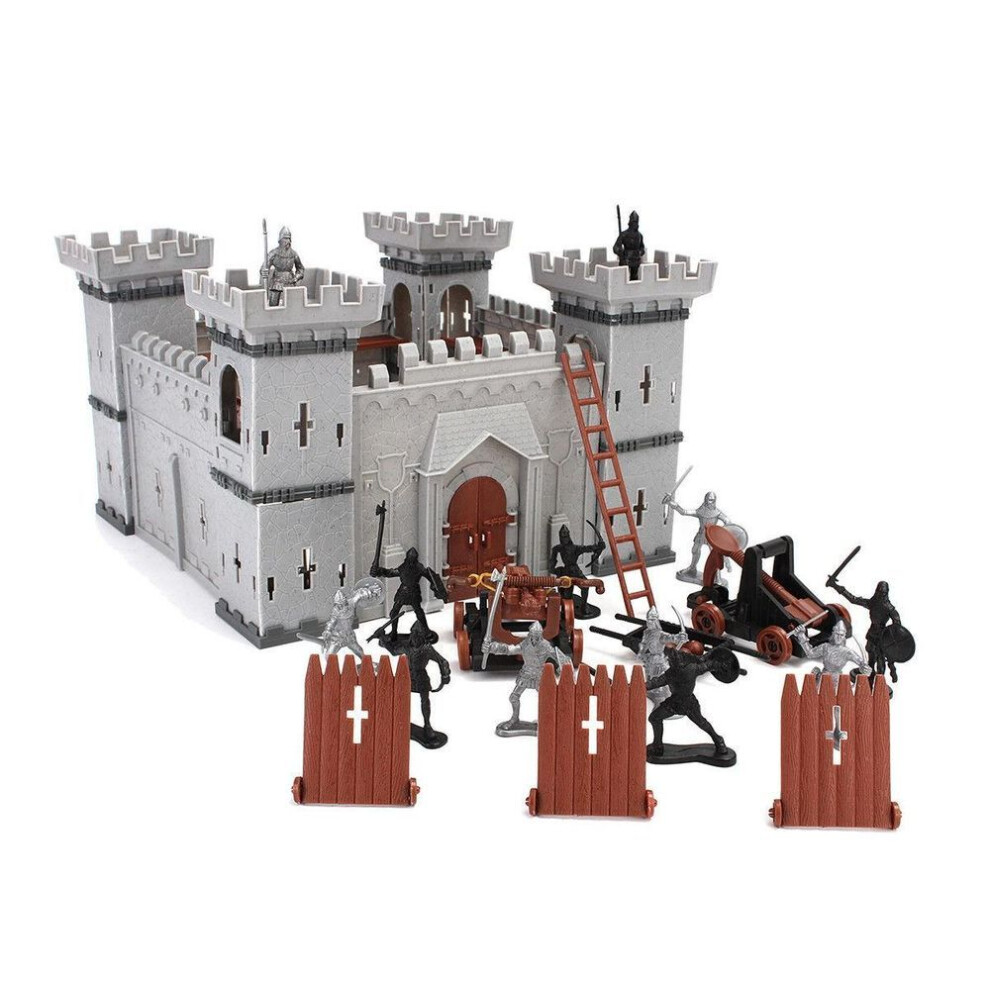 Medieval Castle Toy Knights Catapult-soldiers Infantry Figures Playset-history