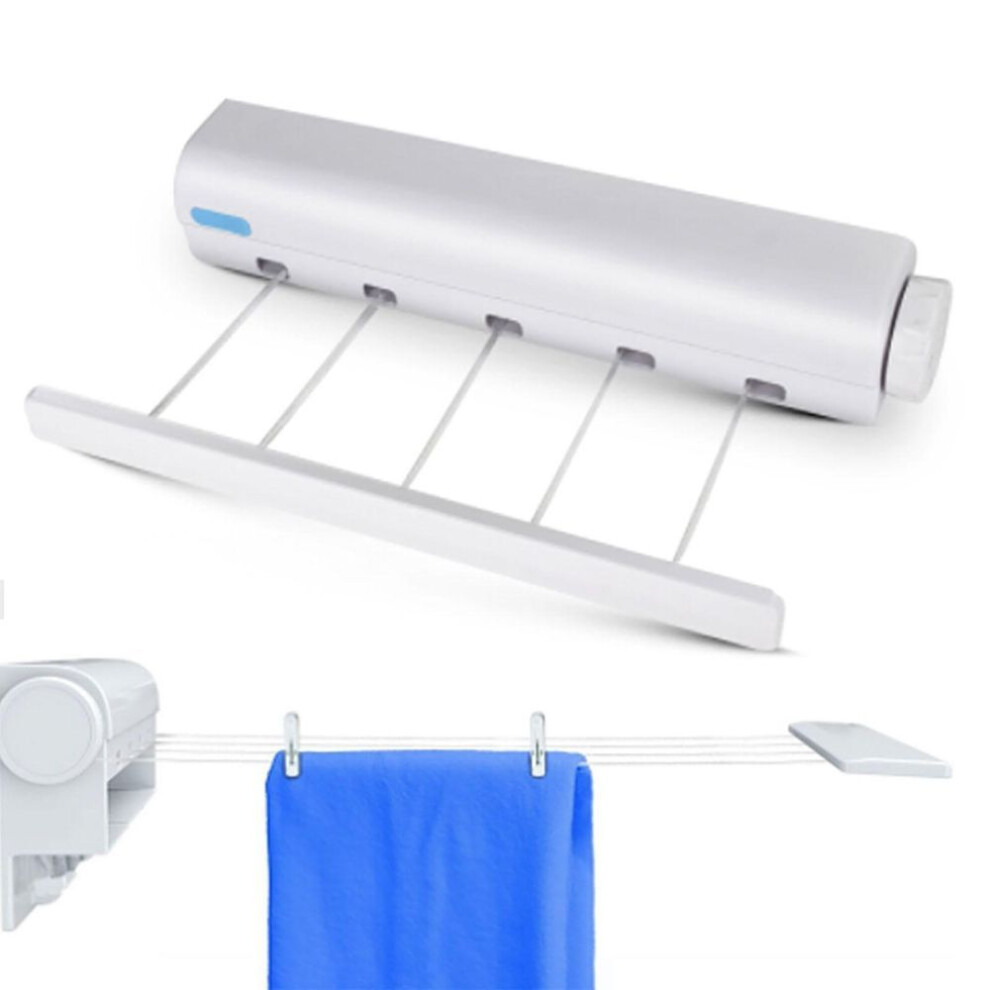 (as the picture, One Size) Retractable Clothesline 4/5-line Clothes Drying Rack Portable Laundry Dryer For Indoor And Outdoor Use