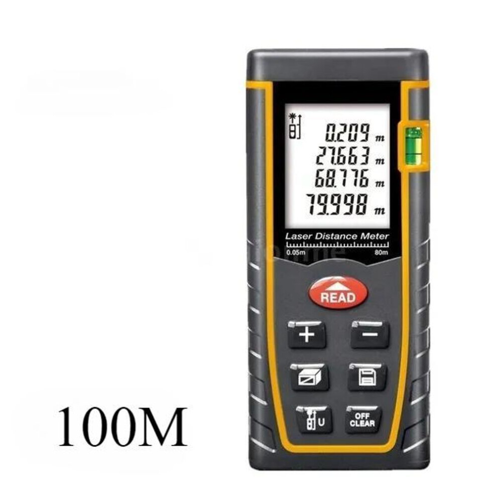 (orange, 100M) Laser Distance Meter 40m 60m 80m 100m Rangefinder Trena Laser Tape Range Finder Build Measure Device Ruler Test Tool