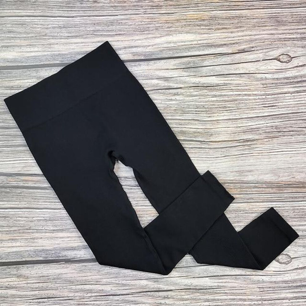 (black, L) Rib Knit High Waisted Leggings For Women - Tossy Soft Women's Leggings Seamless Gym Leggings Sports Yoga Pants