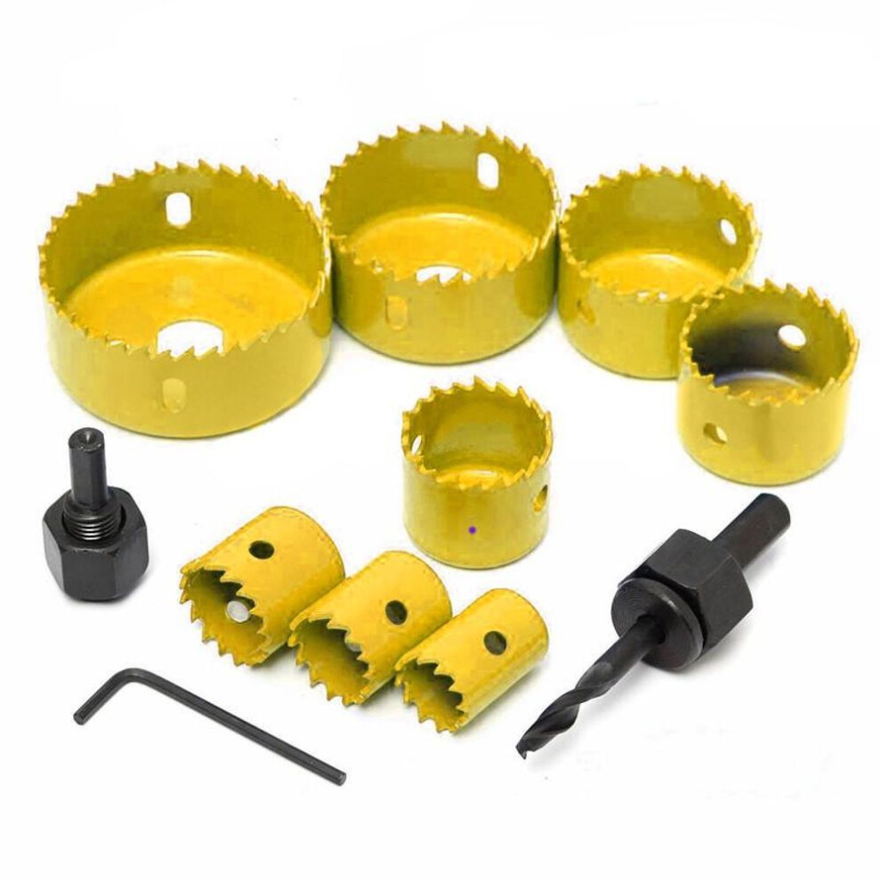 11Pcs Set 19-64mm Carbon Steel Hole Saws Drill Wood Sheet Metal Cutting Tool Kit
