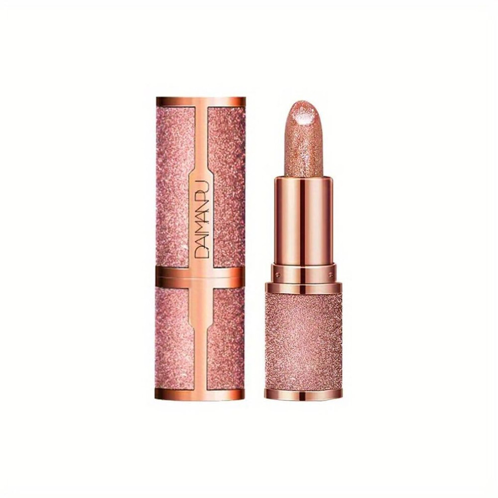 (as the picture, 02#) Glitter Matte Temperature Change Lipstick Waterproof Long Lasting Diamonds Lipsticks Non Stick Red Pink Lip Tint Makeup Cosmetic