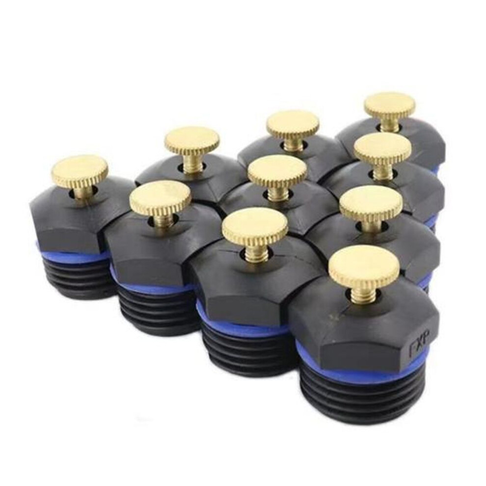 (10 pcs) 10pcs Sprinkler Nozzle Adjustable 1/2 Inch Brass Atomizing Nozzle Garden Lawn Irrigation Spray Heads For Agricultural Watering