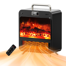 Home Harbour Cozy Heat Fireplace Pro, 1500W Electric Heater, Freestanding Indoor Log Burner Effect with 3D Flame, Portable Fireplace Heater, 3 Modes