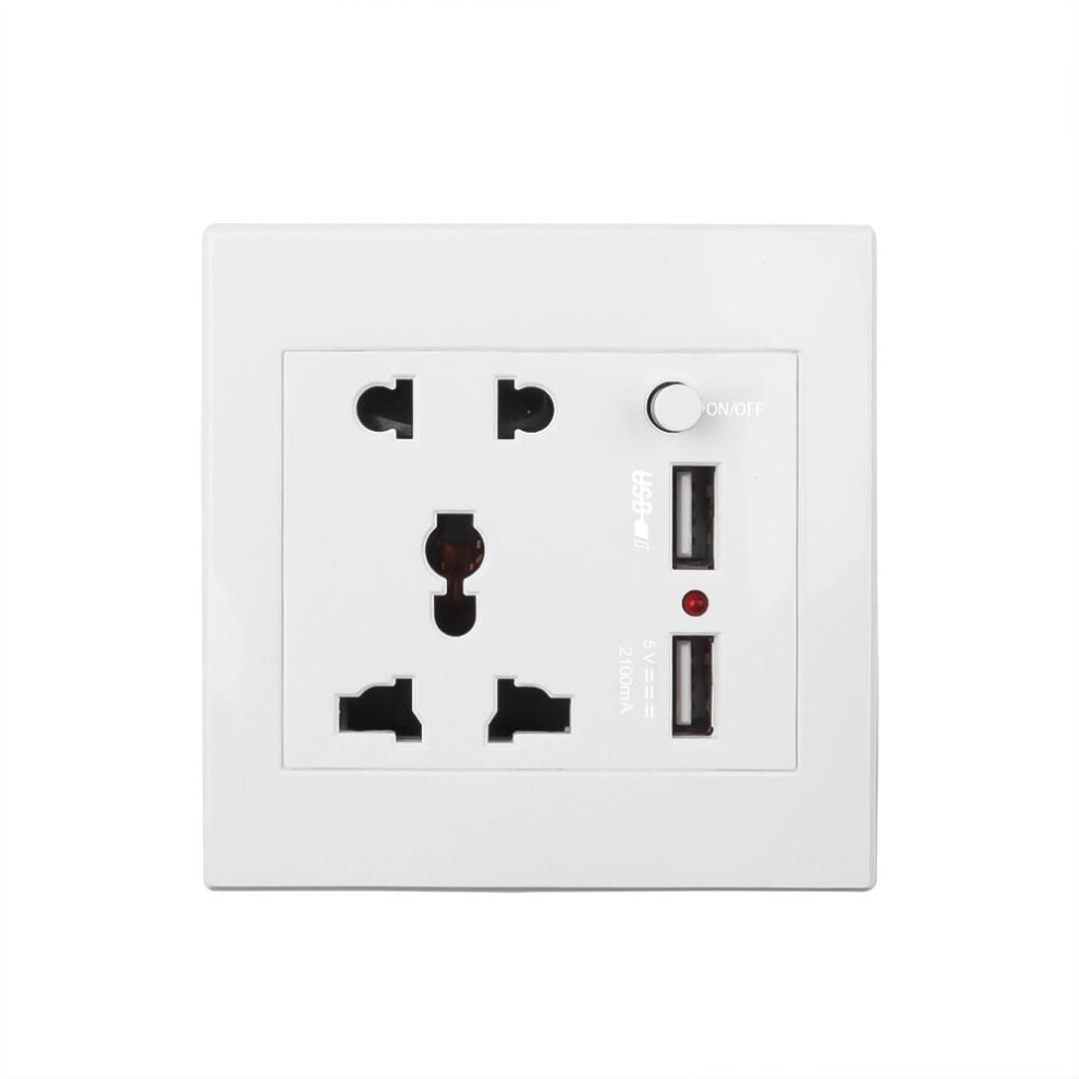 Usb Power Socket Double Usb Port Socket With Eu Plug Home Wall Charger Adapter Wall Charging