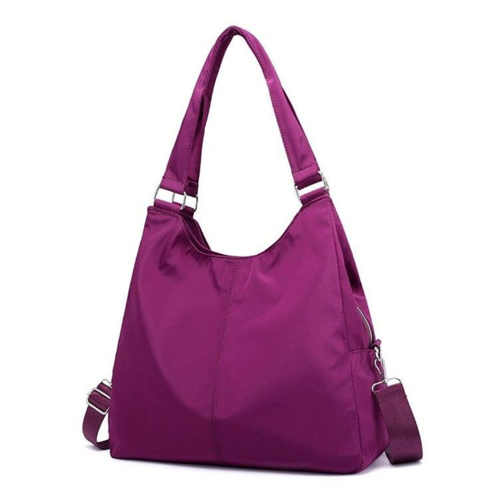 (purple) 2024 New Casual Women Handbag Waterproof Nylon Shoulder Bag Fashion Design Good quality Wear-resistant Big Tote Messenger Bags