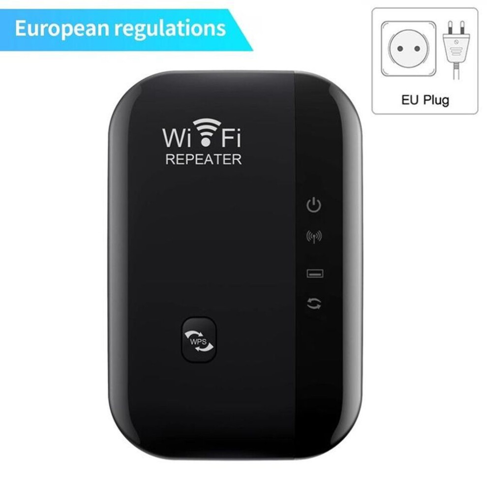 (black, EU Plug) Kebidu 300mbps Wireless Wifi Repeater Wifi Router 802.11n/b/g Signal Antennas Boosters Wi Fi Extend Amplifier Network Range Expander Ap