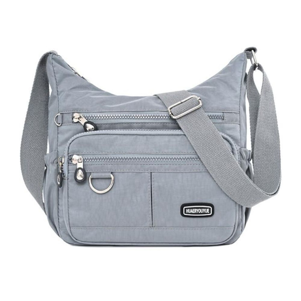 (silver,gray) New Women Handbag Shoulder Bag Female Light Crossbody Bag Ladies Messenger Bag Nylon Waterproof Lady Purse Sac A Main