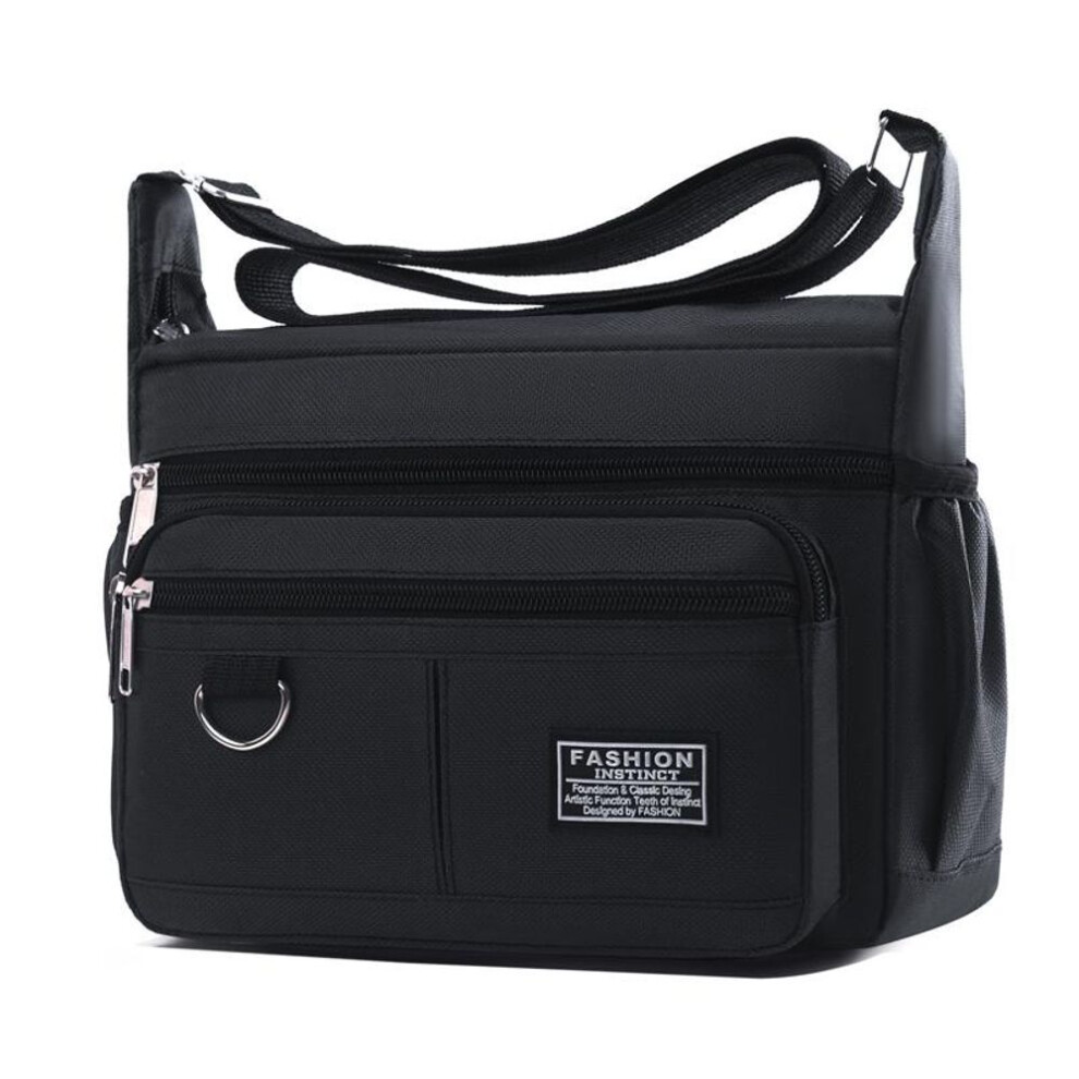 (black, S) Men&apos;s Messenger Bag Crossbody Shoulder Bags Small Sling Pack for Work Waterproof Oxford Packs Satchel Purse