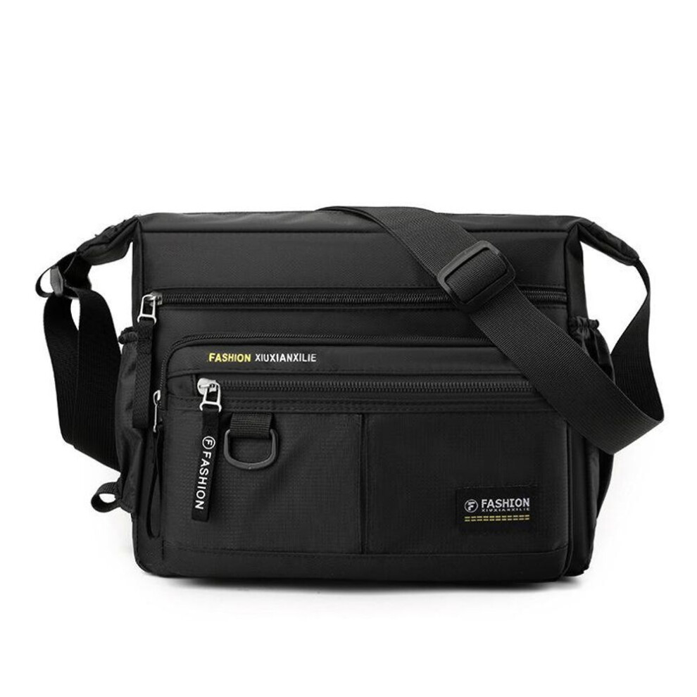 (black) Men Crossbody Bags Male Nylon Shoulder Bags Boy Messenger Bags Man Handbags for Travel Casual Large Bag