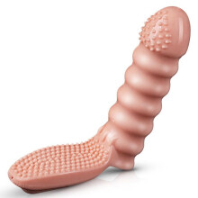 (as the picture) Finger Anal Plug Dildo Vibrator Sex Toys for Women Clitoris Stimulator Prostate Massage Vibrating Finger Sleeve Adult Butt Plug