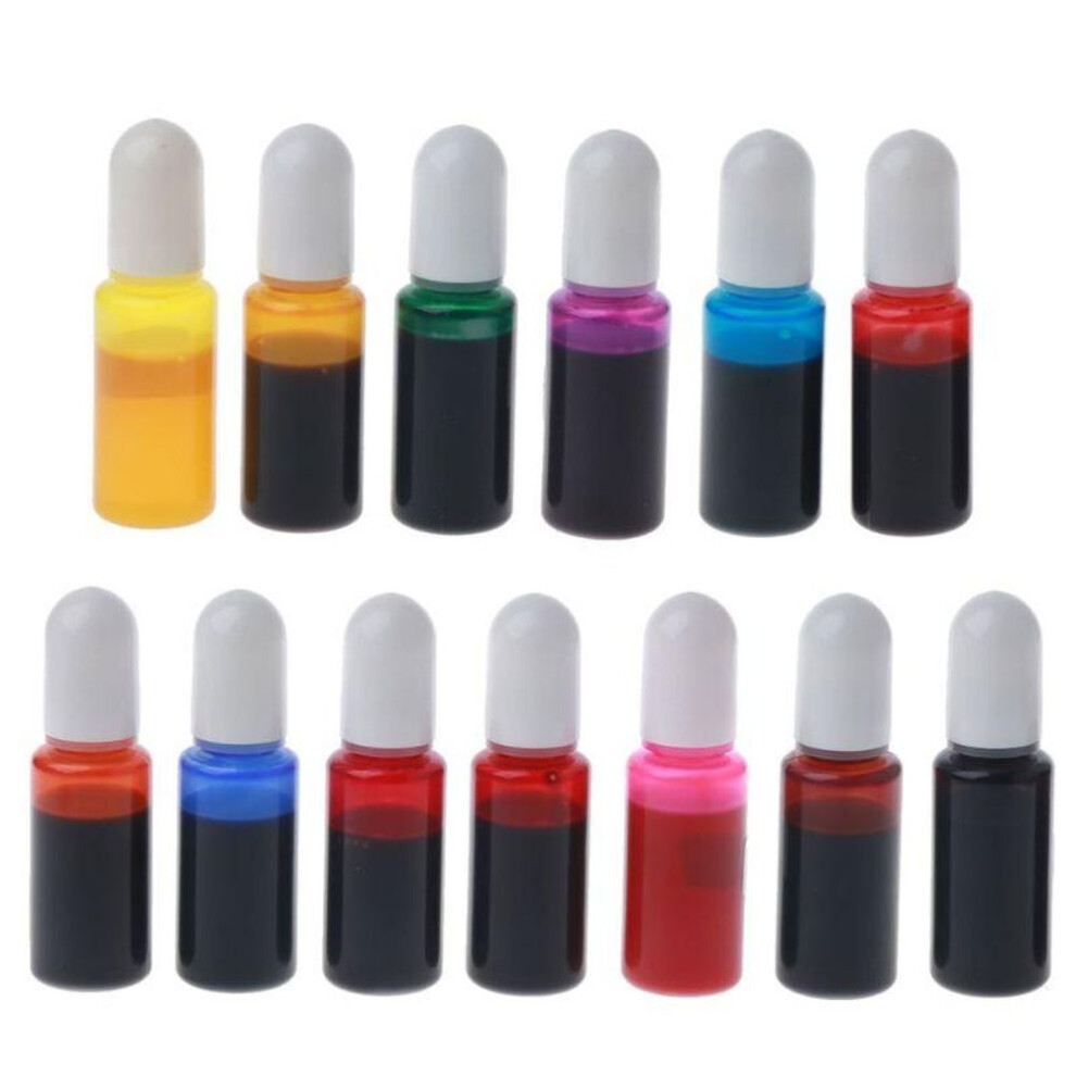 13 Colors Alcohol Ink Set Drawing Inks Epoxy Resin Diffuse Liquid Pigment Epoxy Resin Painting Dye 10ml Each Art Crafts