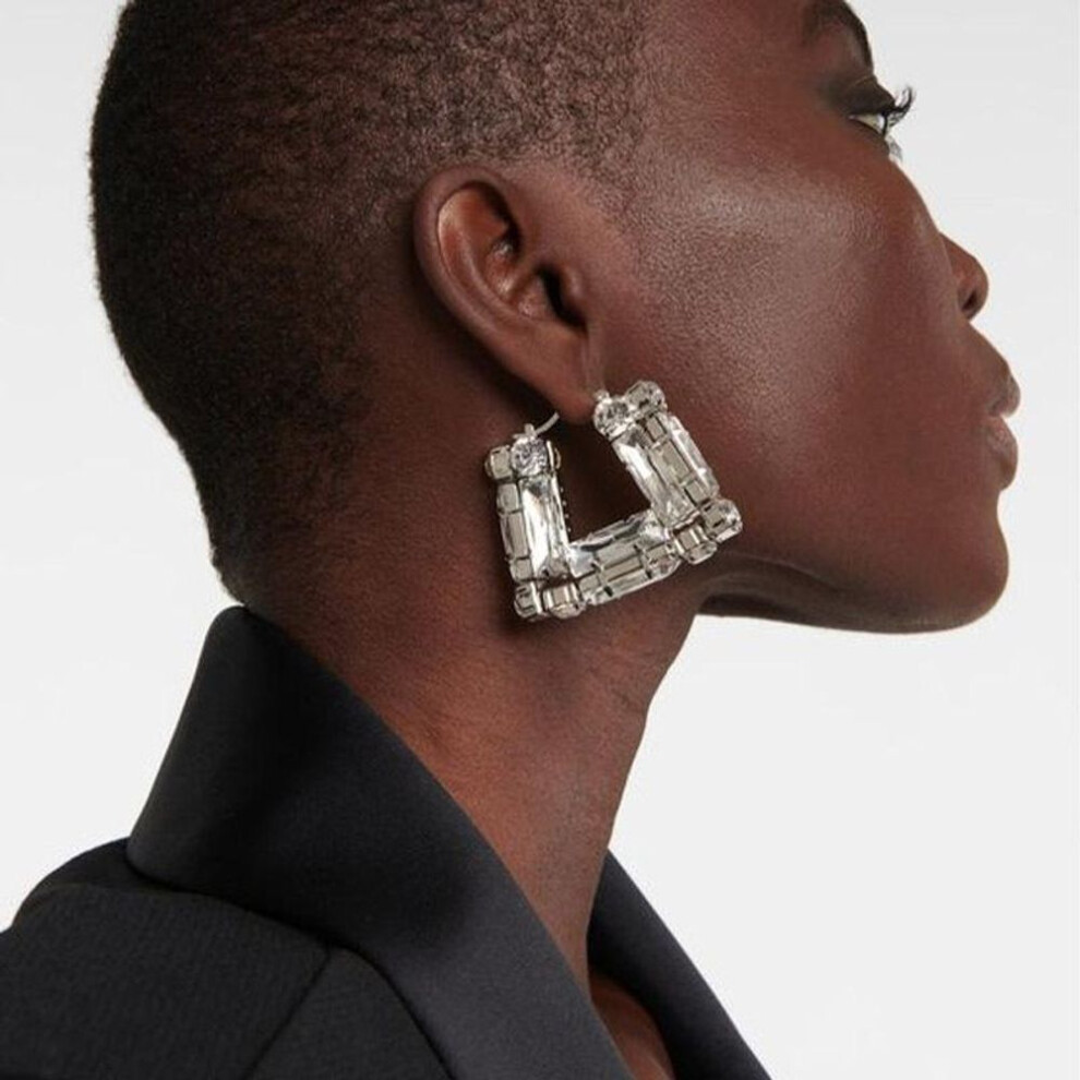 (silver) Fashion simple bag earrings cool style design ear jewelry