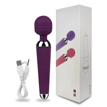 (dark purple) 10 Speed Big Magic Wand Massager Vibrators for Women Clitoris G Spot Stimulator Dildo Vibrator