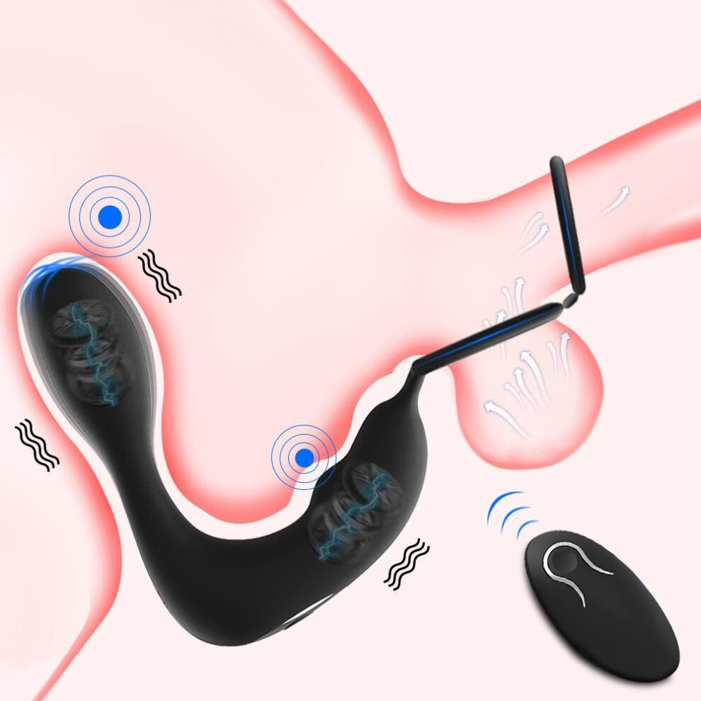 (black, no box) Wireless Remote Control Prostate Massager Anal Vibrator Sex Toys For Men Penis Cock Rings Delay Ejaculation Butt Plug Male Gay