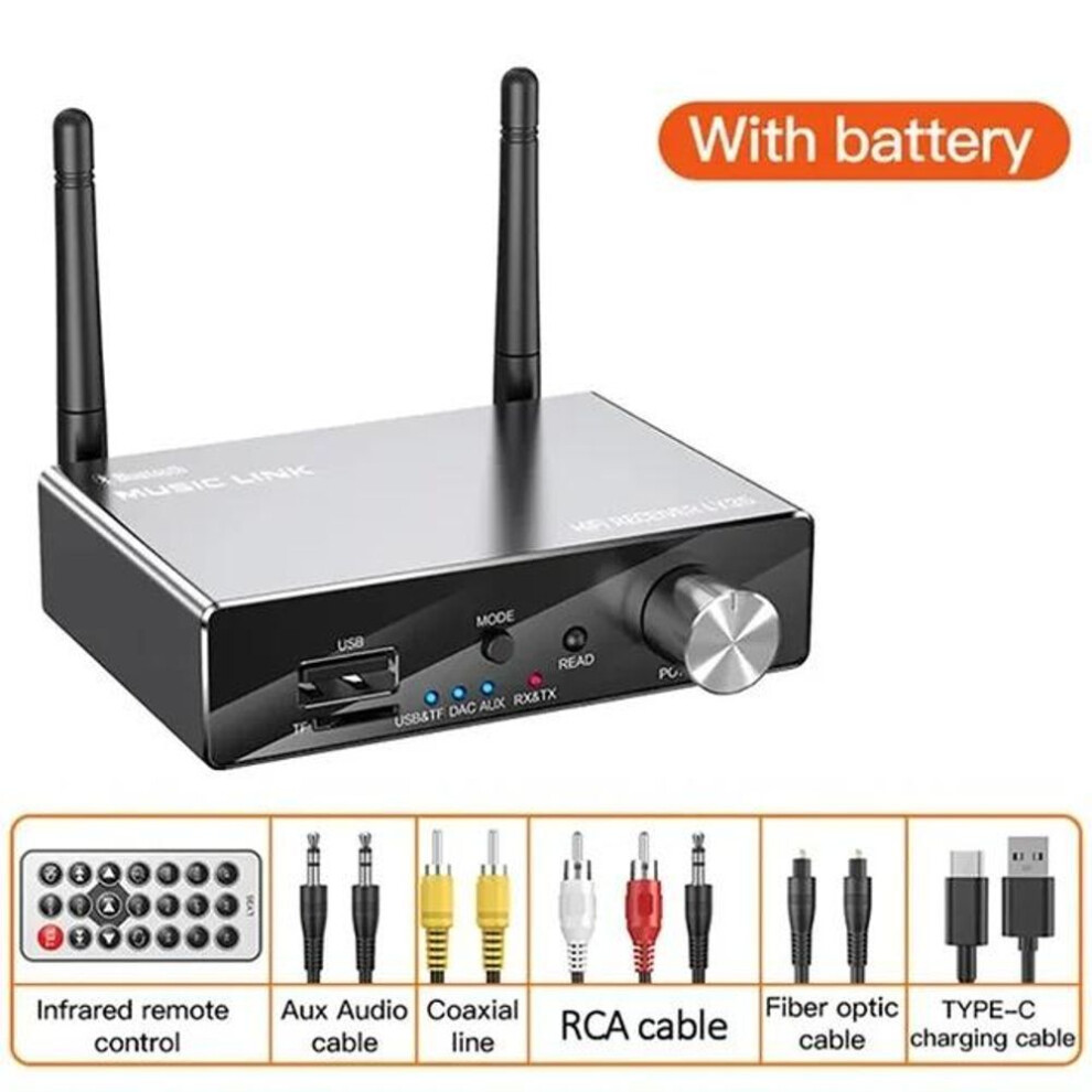 Bluetooth 5.3 Receiver Transmitter Aux 3.5mm Optical Coaxial Wireless Music Audio Adapter Digital To Analog Converter For Tv Pc Speaker