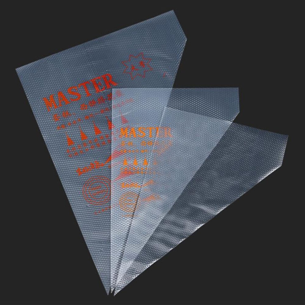 (transparent, L) 100pcs Pastry Bag Disposable Cake Piping Bag Pastry Tip Tool Cookie Baking Tool
