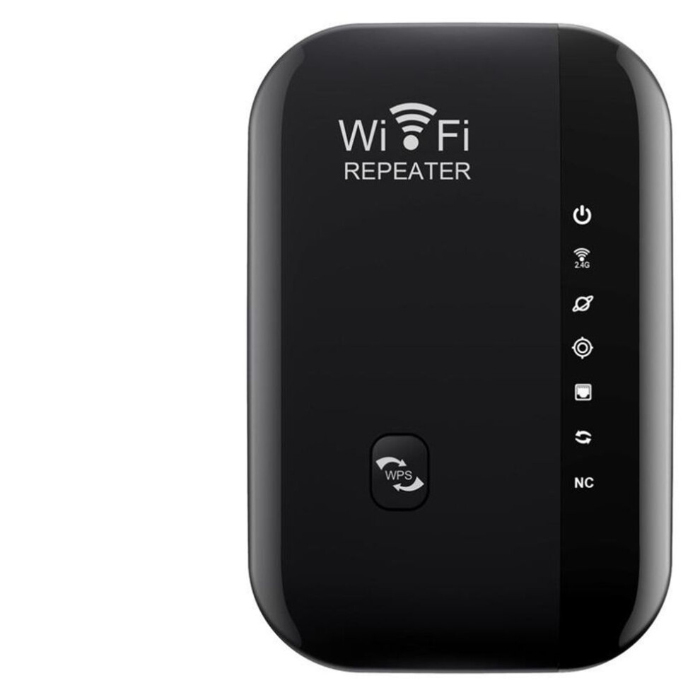 (black, EU plug) 300Mbps WiFi Repeater with High-Speed Expansion