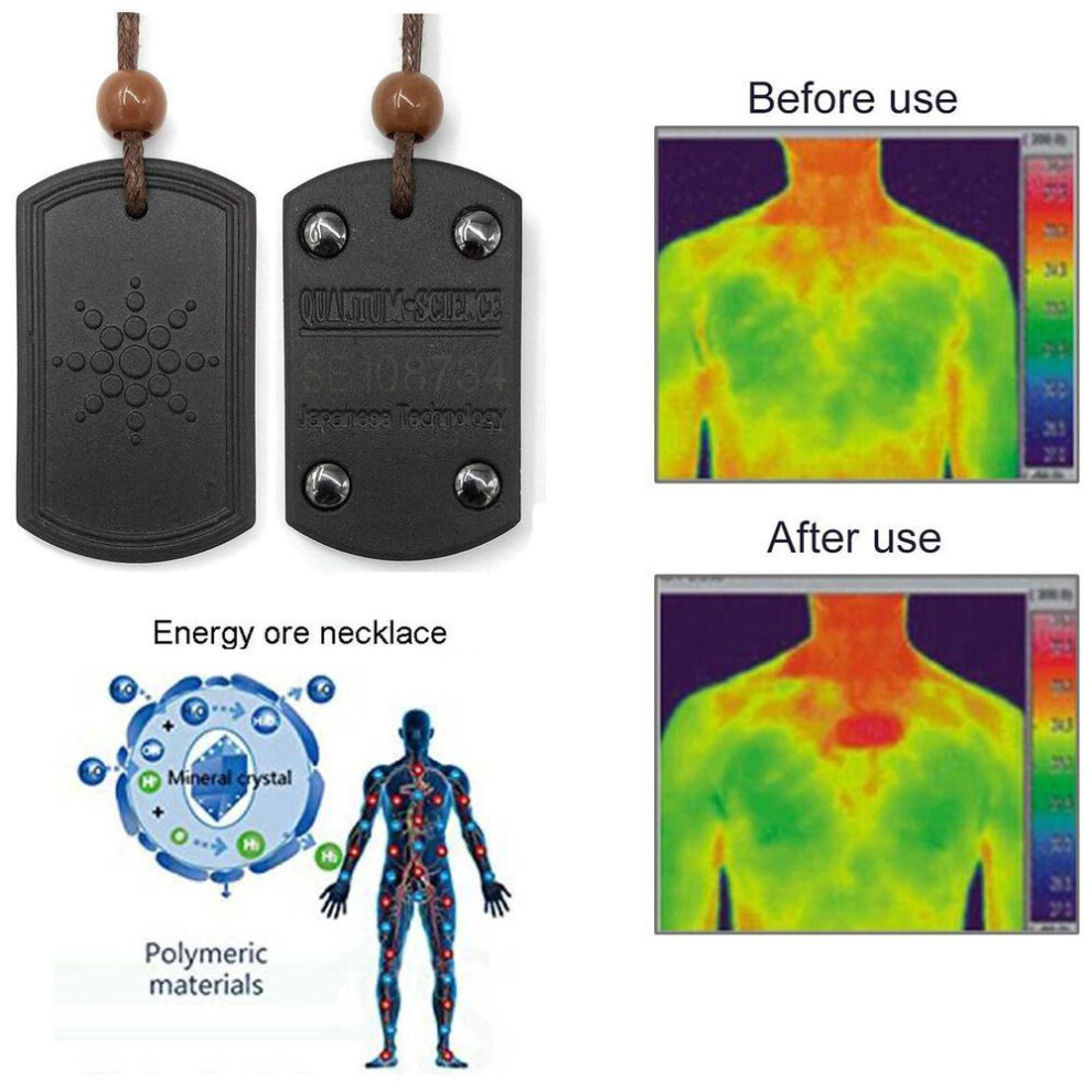 (as the picture, One Size) Necklace Powerful Scalar Bio Energy Quantum/ Necklace Magnetic Health Power Chain