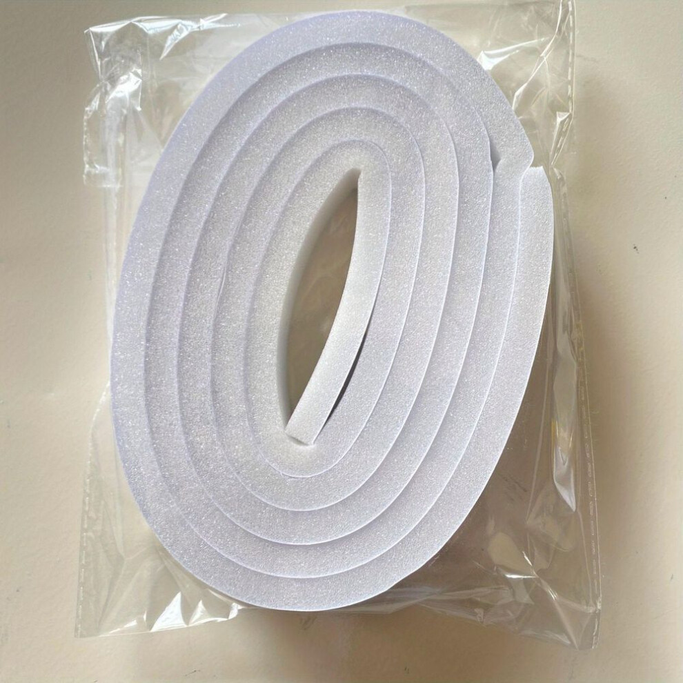 (white) 2 Roll/pack Weather Stripping Seal Self Adhesive Seal Strips Foam Window Glass Door Soundproof Anti Collision Dustproof Gap Warm Sealing Tape