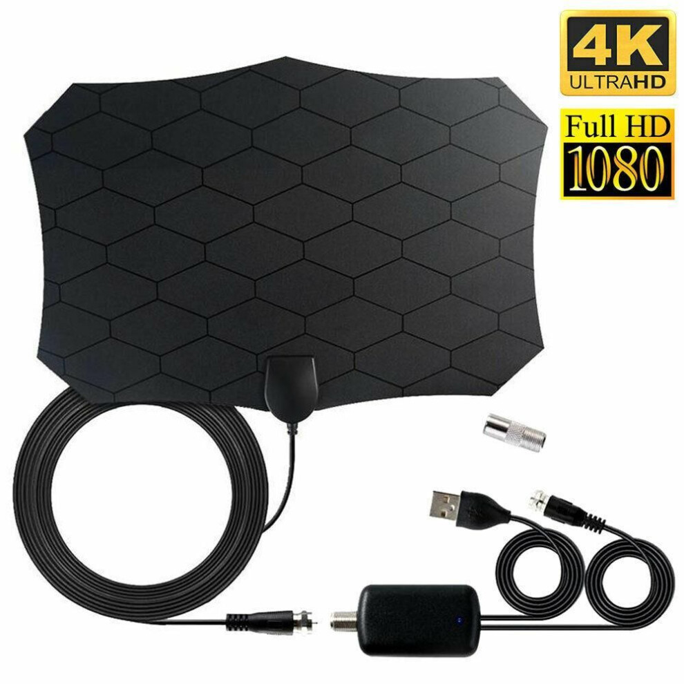 800 Miles  Indoor  Digital Hdtv Antenna Amplifier Signal Booster Tv Aerial For Home Television