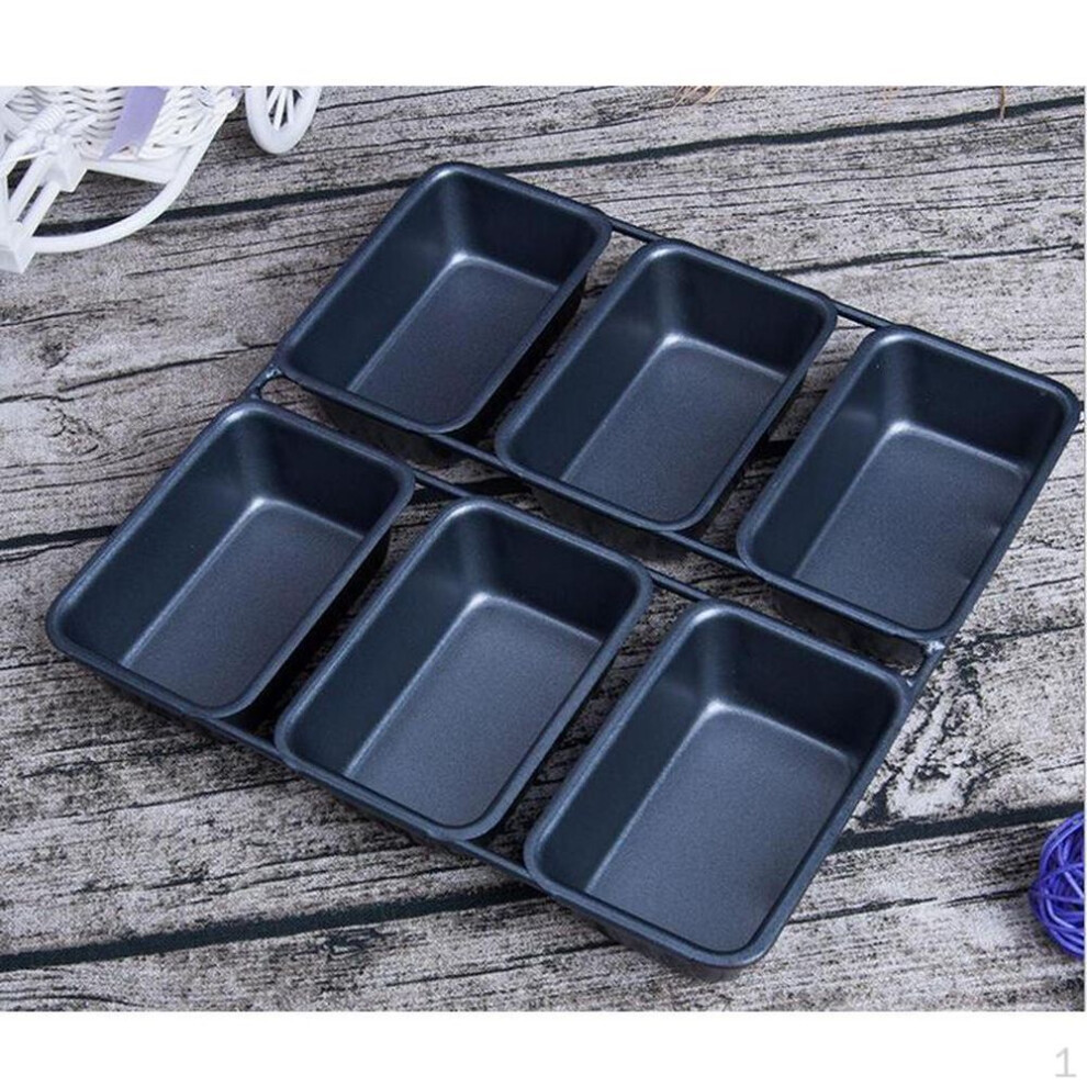 6 Cavity Carbon Steel Baking Pan Tray Tin Bakeware