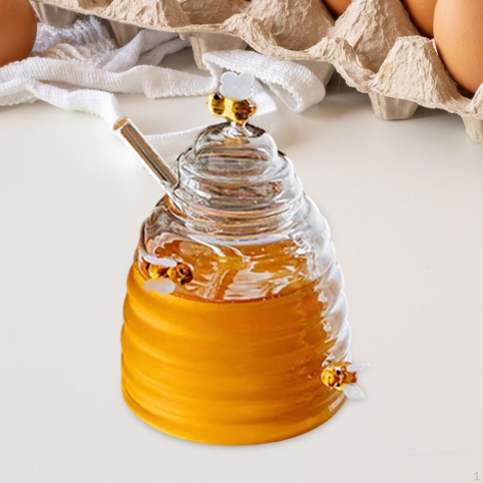 Honey Pot Jar Multifunctional Kitchen Tools Glass Bottle Storage Container For Office Tabletop