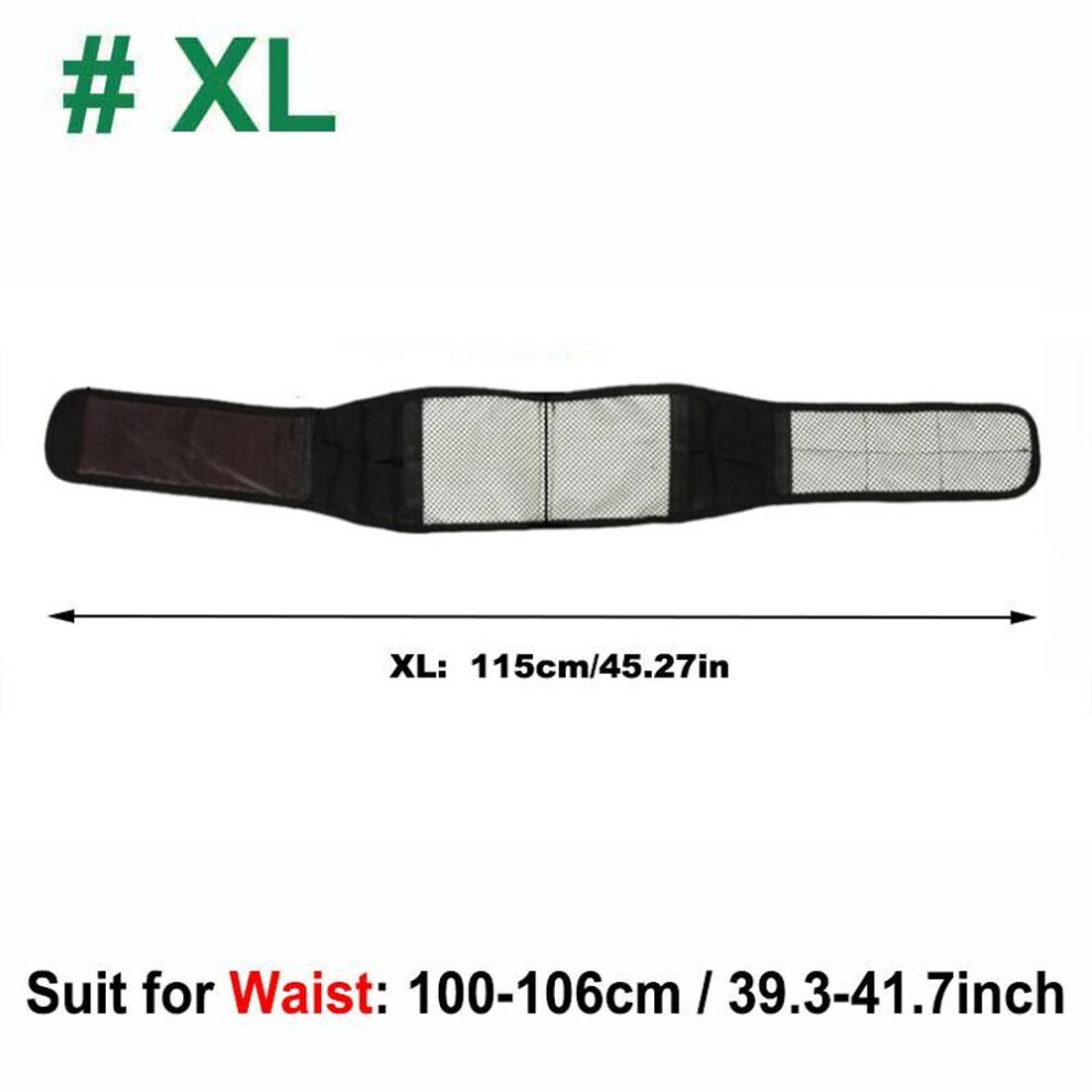 (black, XL-115) Self-Heating Waistband Sports Steel Waistband Support Warm Breathable Waist Bracket