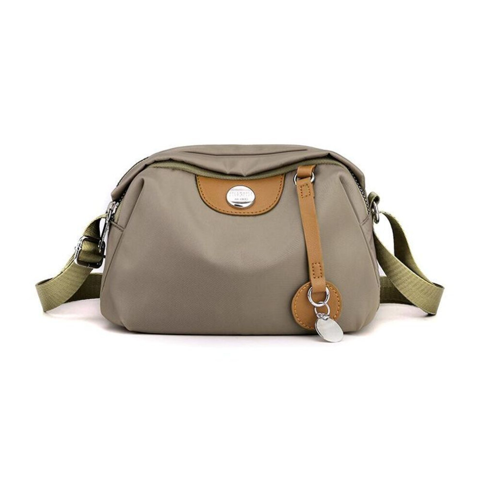 (khaki, as picture) Women&apos;s Waterproof Nylon Crossbody Bag Ladies Luxury Designer Large Capacity Handbags Purse Female Casual Shoulder Pillow Bags