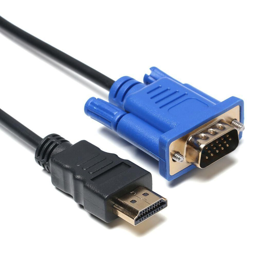 (1m) 1080p Digital Top Quality Av Adapter Cord Display Output Male To Male Hdmi To Vga Converter