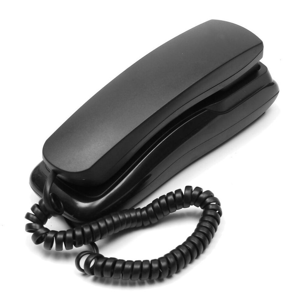 (black) DC 48V Wall Mount Corded Phone Telephone Bathroom Home Office Desktop Phone Caller ID Black/White