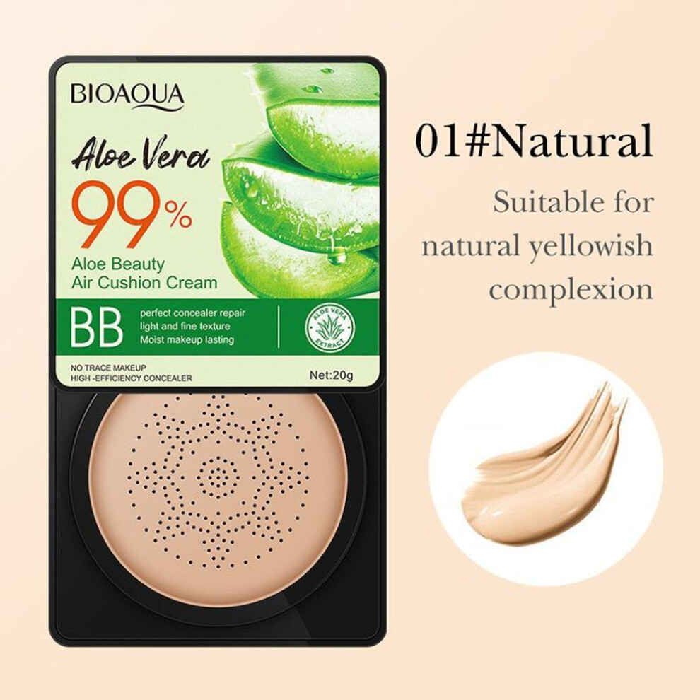 (as the picture) Bioaoua Non-cake Powder Aloe Vera Beauty Air Cushion Bb Cream