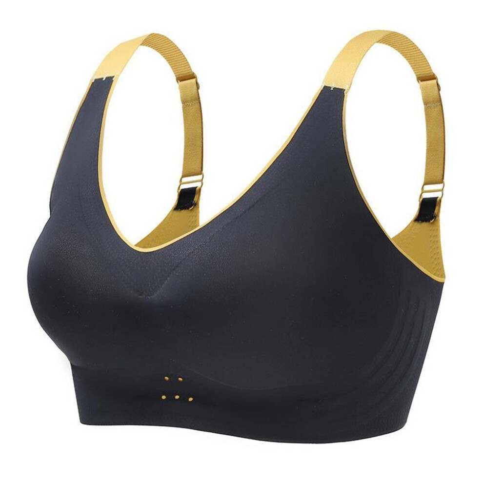 (black, 6XL) Plus Size Bra Sexy Bra Seamless Wireless Bras for Women Soft Padded Bralette Sports Brassiere Female Lingerie M to 6XL
